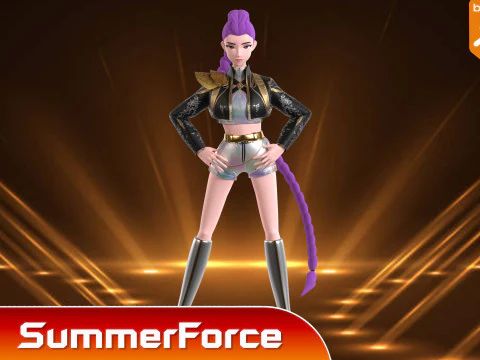 Fantasia Rumi Golden - Ca&ccedil;adores de Dem&ocirc;nios KPop Modelo 3D