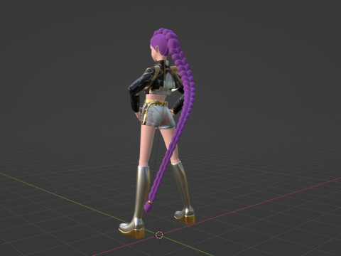 Kostum Emas Rumi - Pemburu Setan KPop Model 3D