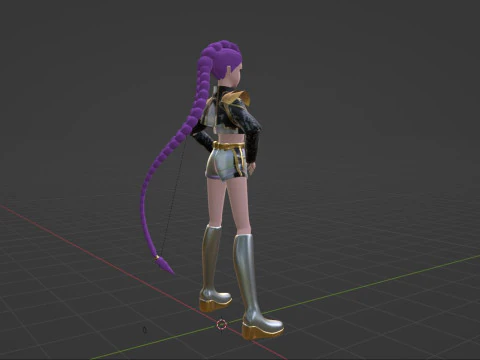 Fantasia Rumi Golden - Ca&ccedil;adores de Dem&ocirc;nios KPop Modelo 3D