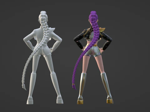 Fantasia Rumi Golden - Ca&ccedil;adores de Dem&ocirc;nios KPop Modelo 3D