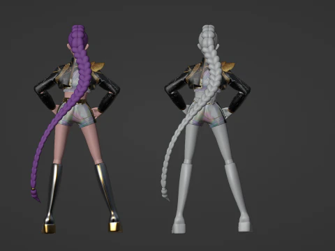 Fantasia Rumi Golden - Ca&ccedil;adores de Dem&ocirc;nios KPop Modelo 3D