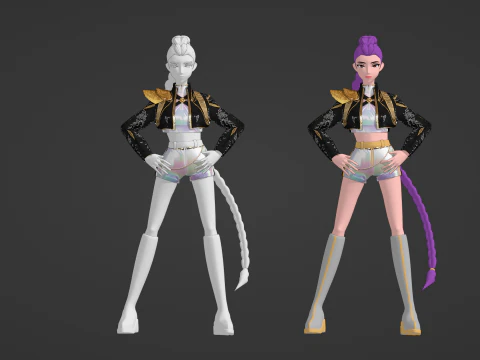 Fantasia Rumi Golden - Ca&ccedil;adores de Dem&ocirc;nios KPop Modelo 3D