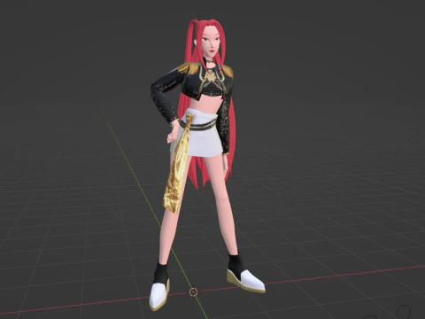 Mira Golden Costume - KPop Demon Hunters 3D Model
