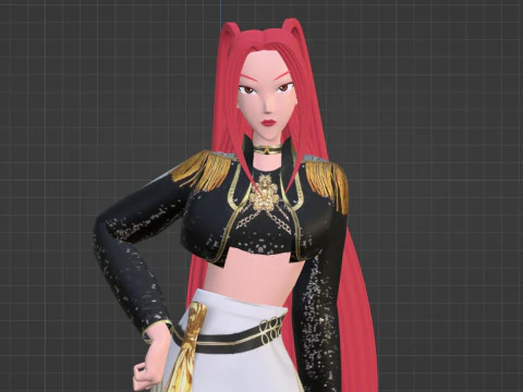 Mira Golden Costume - KPop Demon Hunters 3D Model