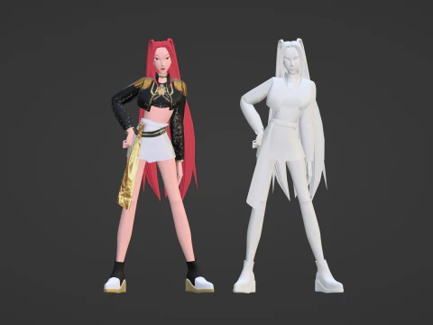 Mira Golden Costume - KPop Demon Hunters 3D Model