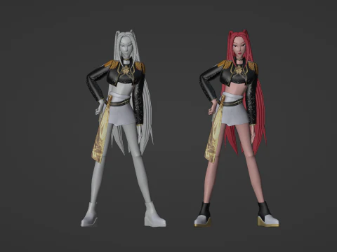 Mira Golden Costume - KPop Demon Hunters 3D Model