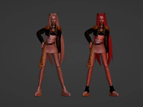 Mira Golden Costume - KPop Demon Hunters 3D Model