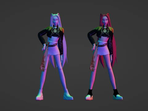 Mira Golden Costume - KPop Demon Hunters 3D Model