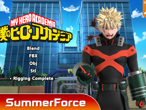 Adult Katsuki Bakugo - My Hero Academia 3D Model