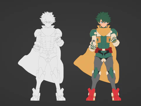 Armored Deku - My Hero Academia 3D Model