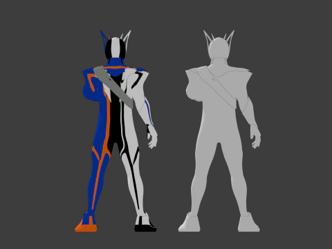 Kamen Rider Nox - Kamen Rider Zeztz 3D Model