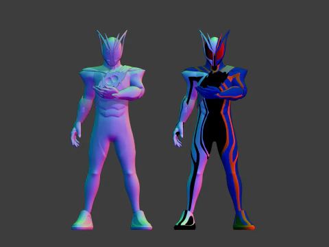 Kamen Rider Nox - Kamen Rider Zeztz 3D Model