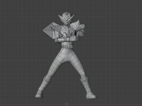 Origa Red - Original Sentai Origaranger 3D Model
