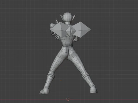 Origa Red - Original Sentai Origaranger 3D Model
