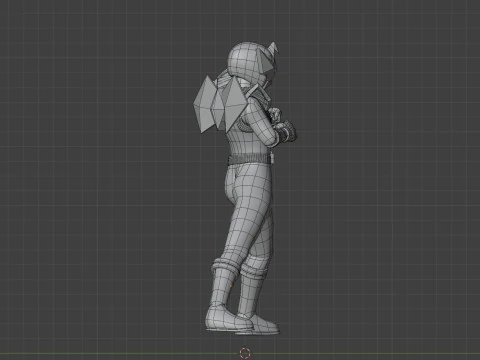 Origa Red - Original Sentai Origaranger 3D Model