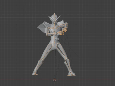 Origa Red - Original Sentai Origaranger 3D Model