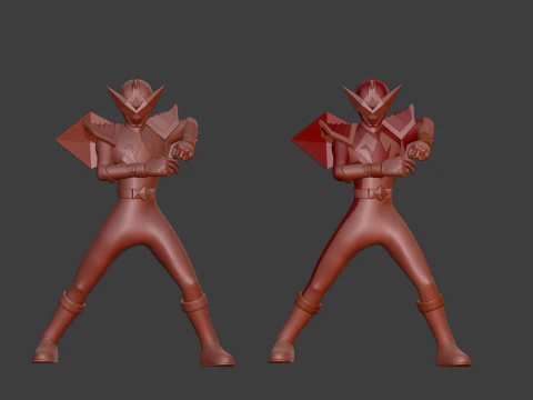 Origa Red - Original Sentai Origaranger 3D Model