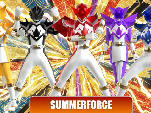 Origa Blue - Original Sentai Origaranger 3D Model