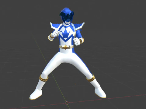 Origa Blue - Original Sentai Origaranger 3D Model