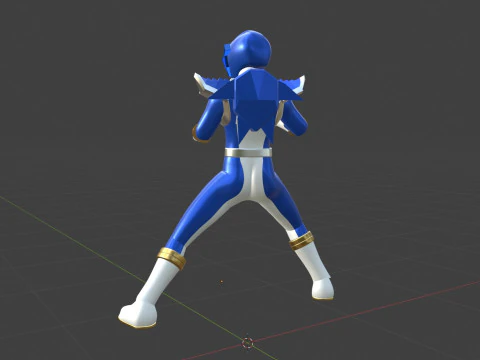 Origa Blue - Original Sentai Origaranger 3D Model