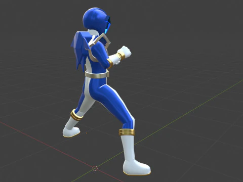 Origa Blue - Original Sentai Origaranger 3D Model