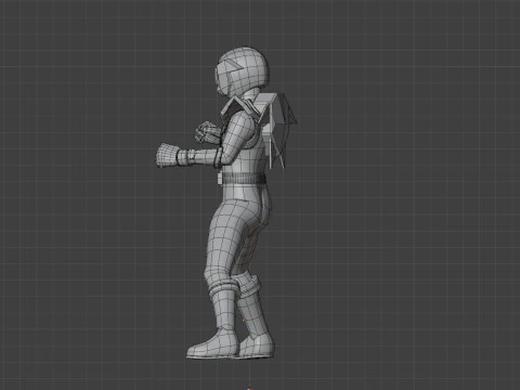 Origa Blue - Original Sentai Origaranger 3D Model