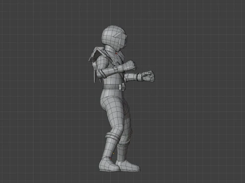 Origa Blue - Original Sentai Origaranger 3D Model
