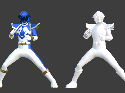 Origa Blue - Original Sentai Origaranger 3D Model