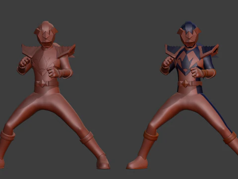 Origa Blue - Original Sentai Origaranger 3D Model