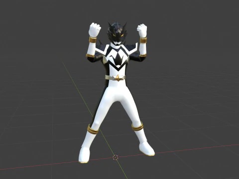Origa Black - Original Sentai Origaranger 3D Model