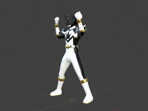 Origa Black - Original Sentai Origaranger 3D Model