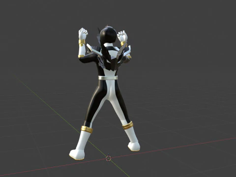 Origa Black - Original Sentai Origaranger 3D Model
