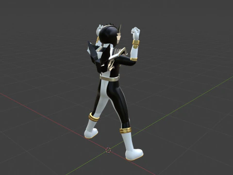 Origa Black - Original Sentai Origaranger 3D Model