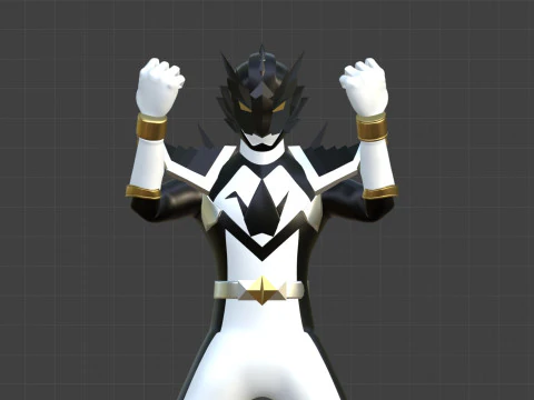 Origa Black - Original Sentai Origaranger 3D Model
