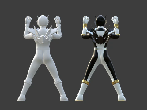 Origa Black - Original Sentai Origaranger 3D Model
