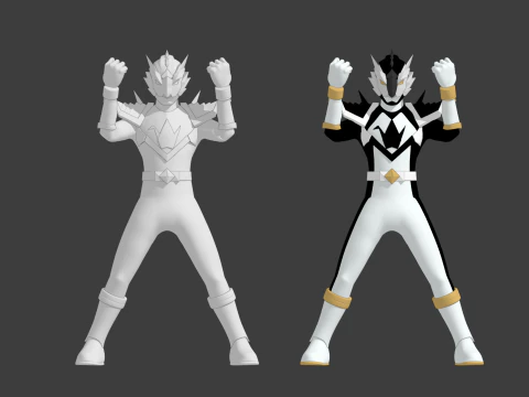 Origa Black - Original Sentai Origaranger 3D Model