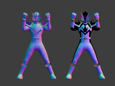 Origa Black - Original Sentai Origaranger 3D Model