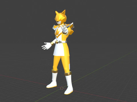 Origa Yellow - Original Sentai Origaranger 3D Model