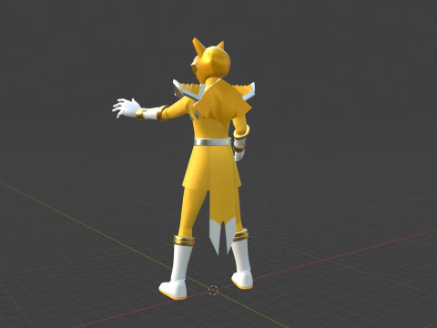 Origa Yellow - Original Sentai Origaranger 3D Model