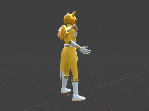 Origa Yellow - Original Sentai Origaranger 3D Model
