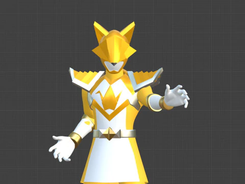 Origa Yellow - Original Sentai Origaranger 3D Model