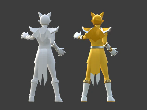 Origa Yellow - Original Sentai Origaranger 3D Model