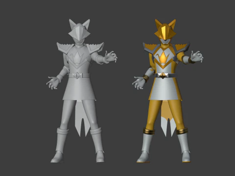 Origa Yellow - Original Sentai Origaranger 3D Model