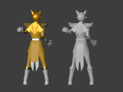 Origa Yellow - Original Sentai Origaranger 3D Model