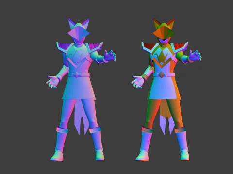 Origa Yellow - Original Sentai Origaranger 3D Model