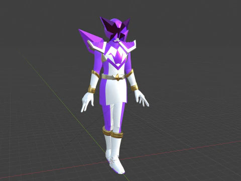 Origa Purple - Original Sentai Origaranger 3D Model