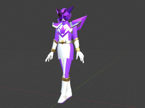Origa Purple - Original Sentai Origaranger 3D Model