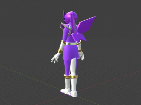 Origa Purple - Original Sentai Origaranger 3D Model