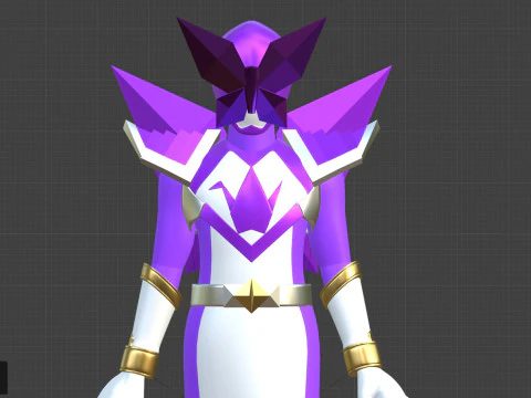 Origa Purple - Original Sentai Origaranger 3D Model
