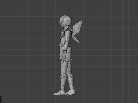 Origa Purple - Original Sentai Origaranger 3D Model